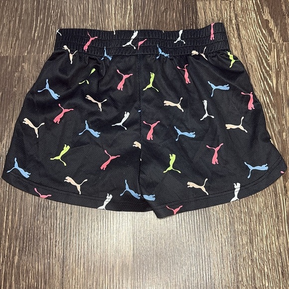 Puma athletic shorts size small with multicolor Puma logos on them - Picture 2 of 5